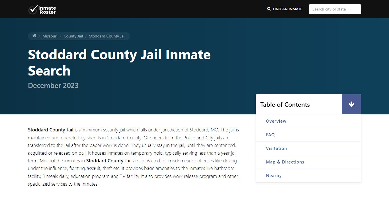Inmate Search | Stoddard County Jail - Bloomfield, MO